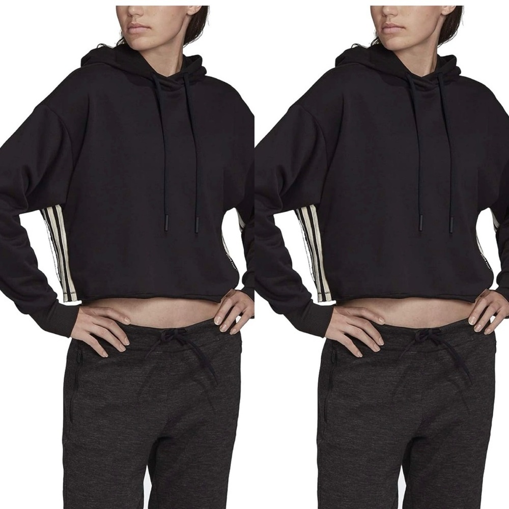 Adidas Must Haves Recycled Cotton Cropped‎ Hoodie